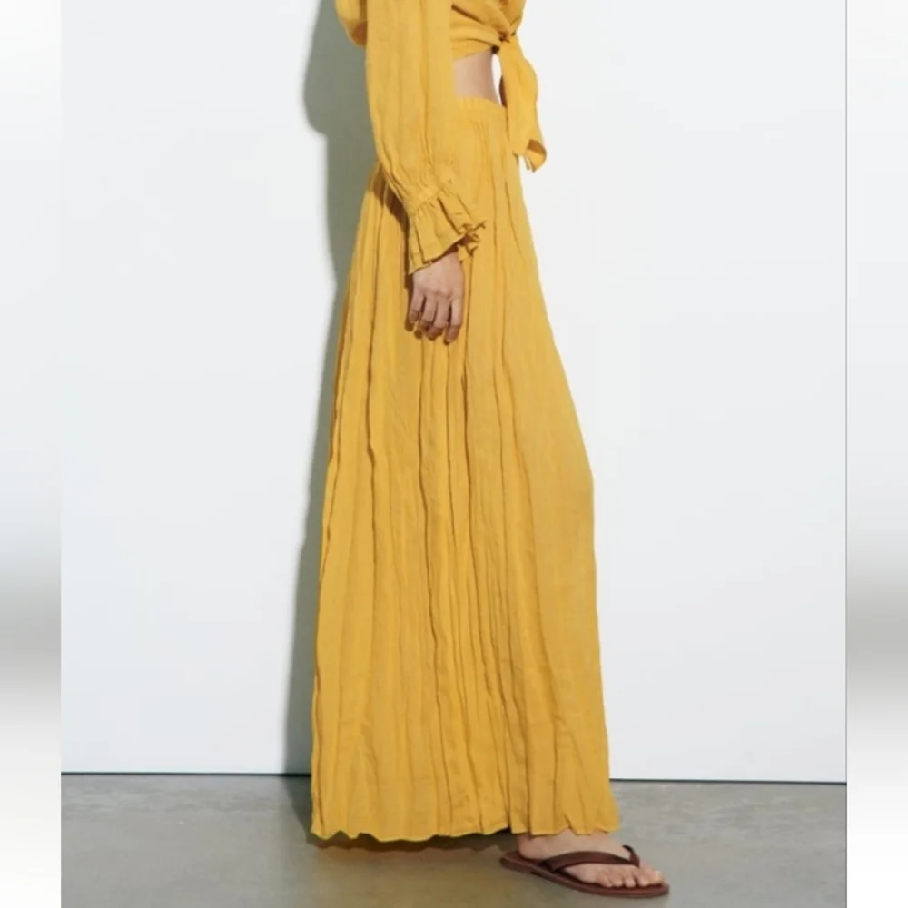 Zara Long Ramie Skirt - Picture 5 of 11